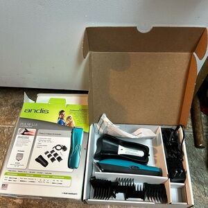 Andis Teal and Black Dog Grooming Kit